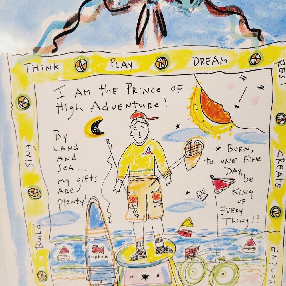 2003 Nancy Swan Drew Think Play Dream Love Imagine Explore Cartoon Art Print - Picture 2 of 6